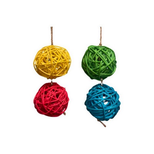 A&E Cage Company, Nibbles Vine Ball On String Small Animal Chew Toy, 1 Count
