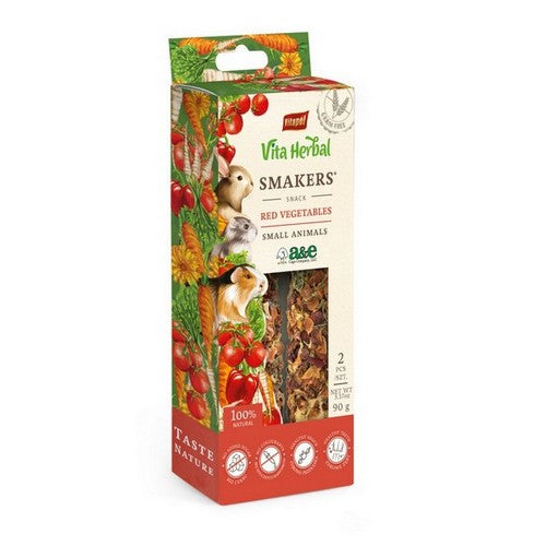 A&E Cage Company, Vitapol Vita Herbal Smakers Red Vegetables Small Animal Treat, 2 Count