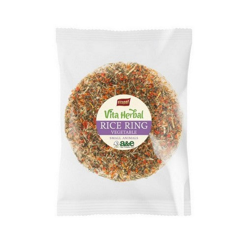 A&E Cage Company, Vitapol Vita Herbal Rice Ring Vegetable Cake Small Animal Treat, 1 Count