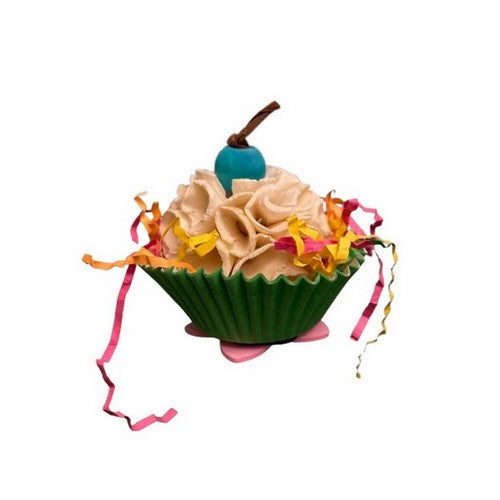 A&E Cage Company, Happy Beaks Sweet Tweets Cupcake Foot Bird Toy, 1 Count