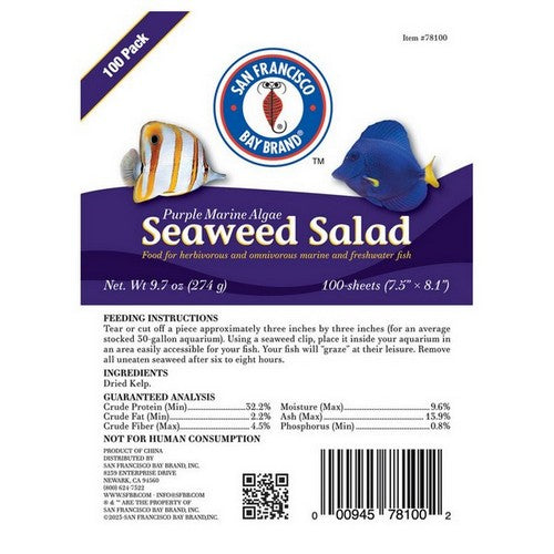 San Francisco Bay Brand, Purple Marine Algae Seaweed Salad, 100 Count