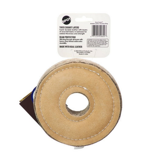 Doc and Phoebes, Dura Fuse Leather Chunky Dog Toy Ring, 1 Count / 6 Inches