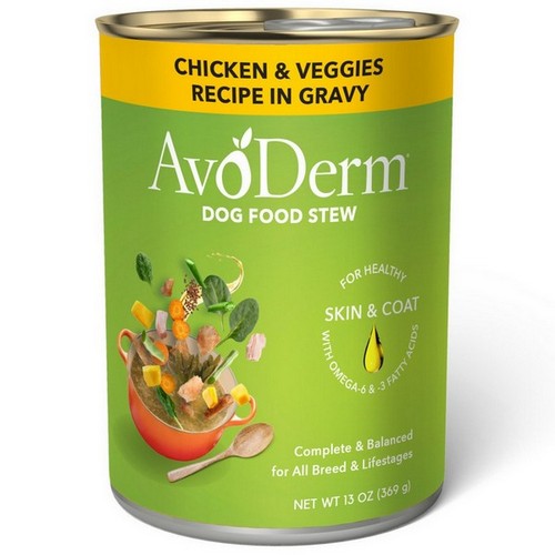 Avoderm, Stew Canned Dog Food Chicken And Vegetables With Gravy, 12 Count / 13 Oz