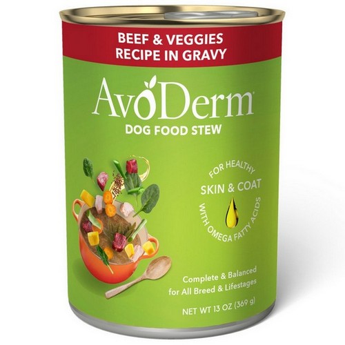 Avoderm, Stew Canned Dog Food Beef And Vegetables With Gravy, 12 Count / 13 Oz