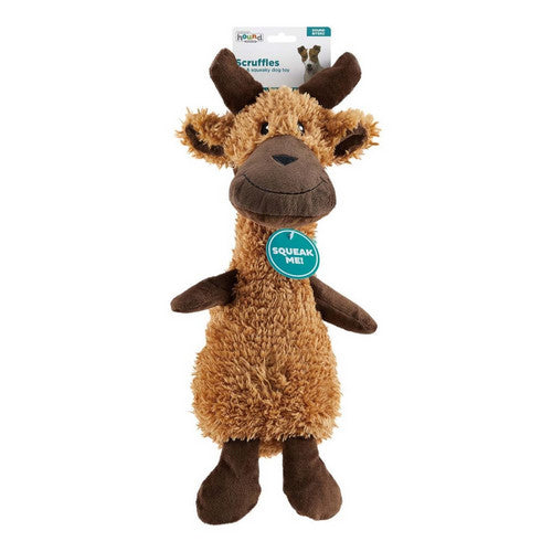 Charming Pet Products, Scruffles Moose Plush Dog Toy, 1 Each, Brown (Large)