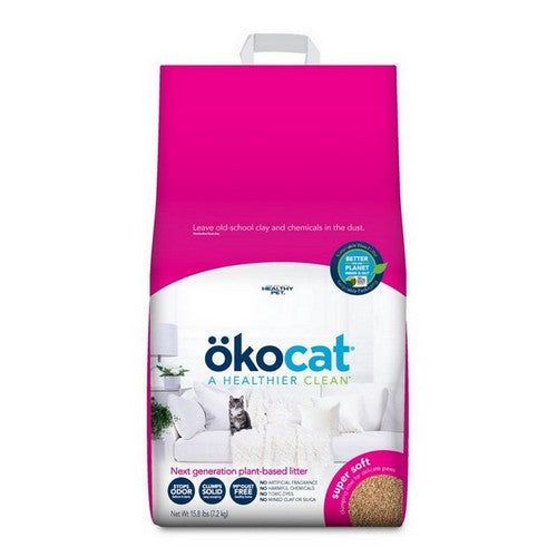 Super Soft Clumping Wood Cat Litter 15.8 Lbs by Okocat