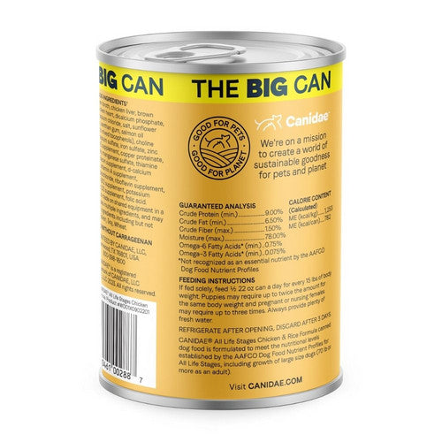 Canidae, All Life Stages Canned Dog Food, 22 Oz, Chicken And Rice / (Case Of 12)