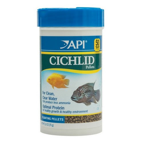 API, Cichlid Premium Floating Pellets Fish Food, 2.5 Oz