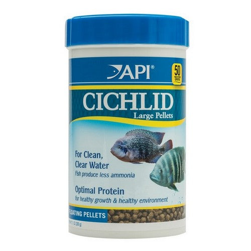 API, Cichlid Premium Floating Pellets Fish Food, 7.1 Oz, Large