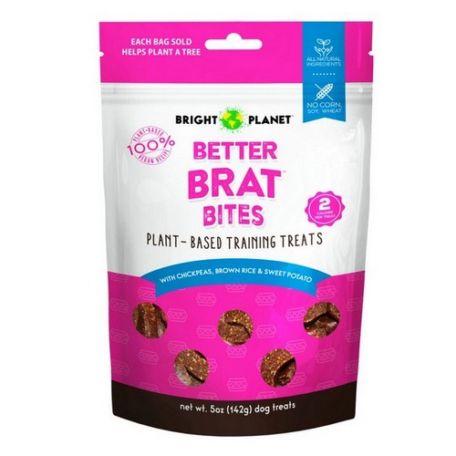 Better Brat Bites Dog Treat 5 Oz by Bright Planet Pet