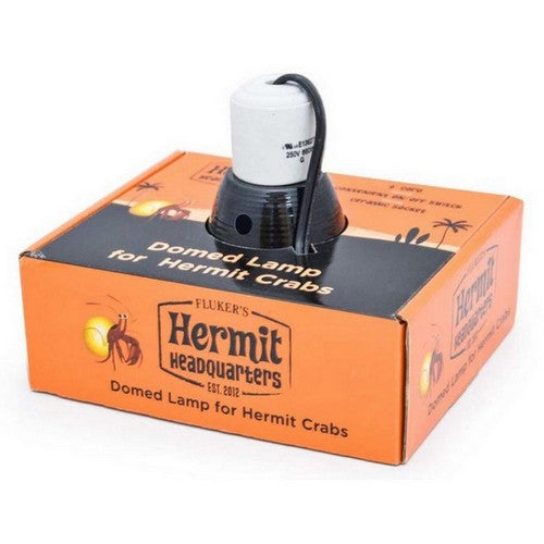 Flukers, Hermit Crab Domed Lamp, 1 Each, Black (5.5 Inches)