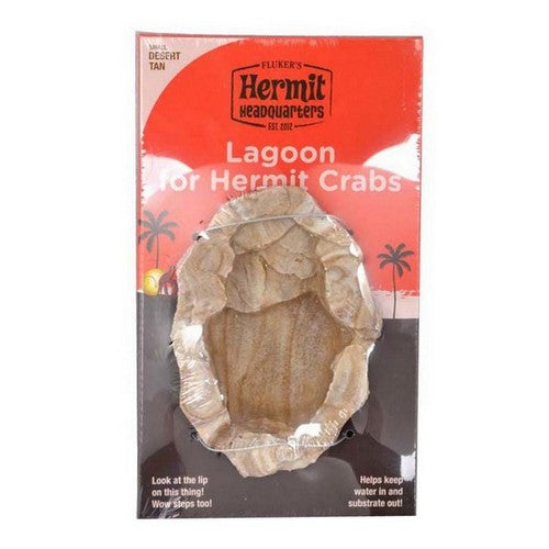 Flukers, Hermit Crab Lagoon, 1 Each, Desert Tan Small (6 Inches X 4 Inches)