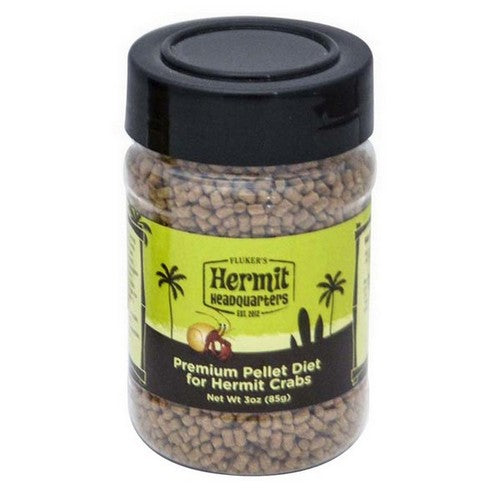 Hermit Crab Premium Pellet Diet Dry Food 3 Oz by Flukers