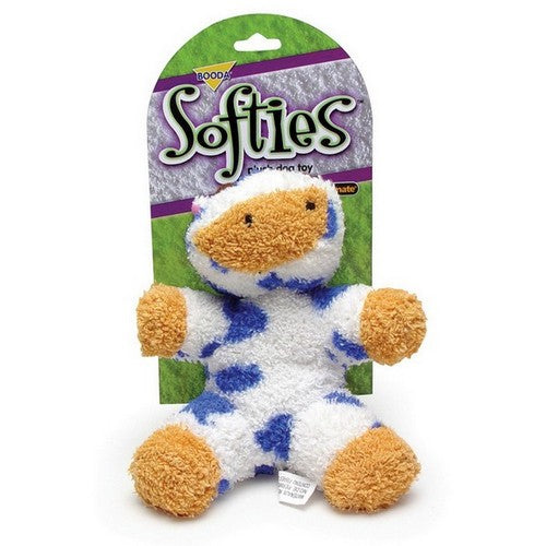 Booda Pet, Softies Dog Toy Cow, 1 Each, Multi Color (Medium)