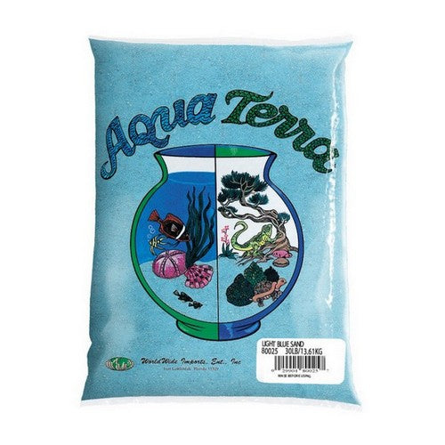 Aqua Terra, Aquarium Sand Light Blue, 5 Lbs (Case Of 6)
