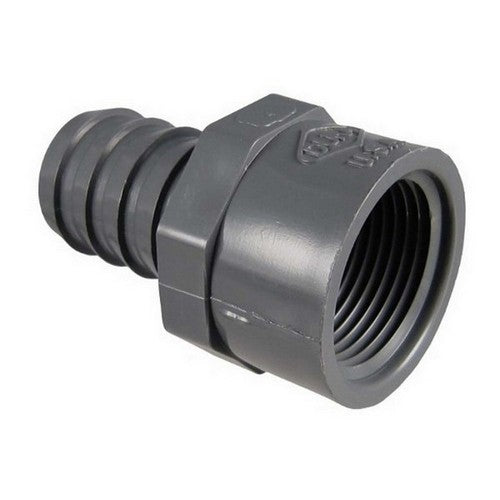 Danner, Female Pipe Threaded X Barbed Fitting Gray, 1 Inch