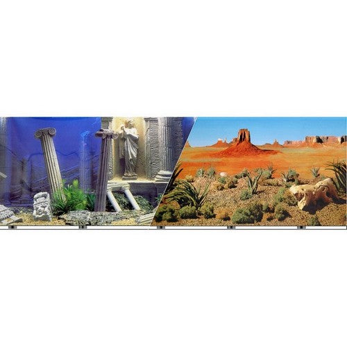 Blue Ribbon Pet Products, Blue Ribbon Pet Products Vibran-Sea Double Sided Background, Desert and Atlantis,  19 Inches X 50 Feet