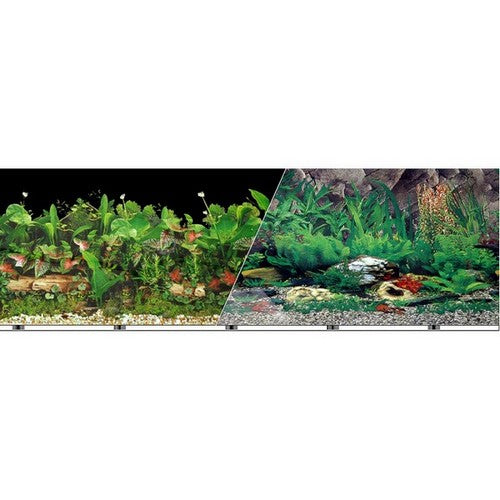 Blue Ribbon Pet Products, Blue Ribbon Pet Products Vibran-Sea Double Sided Background, Freshwater Black & Tropical Freshwater,  12 Inches X 50 Feet