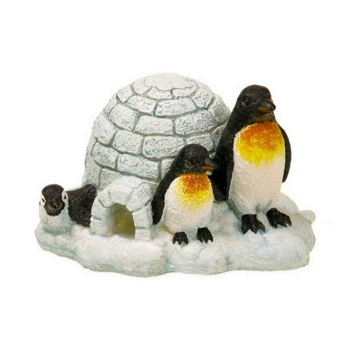 Blue Ribbon Pet Products, Exotic Environments Penguin Island Aquarium Statue, 1 Each / 2.75 Inches / Black, White