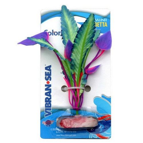 Blue Ribbon Pet Products, Blue Ribbon Pet Products Colorburst Florals Ferndale Aquarium Plant, Blue,  Mini