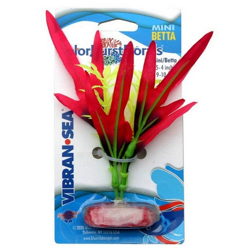 Blue Ribbon Pet Products, Colorburst Florals Finger Leaf Aquarium Plant, 1 Each / Mini / Red