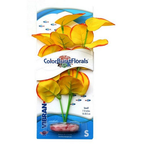 Blue Ribbon Pet Products, Blue Ribbon Pet Products Colorburst Florals Broad Lily Leaf Aquarium Plant, Yellow,  1 Each / Small