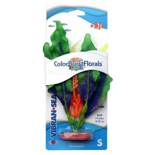 Blue Ribbon Pet Products, Blue Ribbon Pet Products Colorburst Florals Waffle Leaf Aquarium Plant, Green,  1 Each / Small