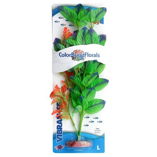 Blue Ribbon Pet Products, Blue Ribbon Pet Products Colorburst Florals Melon Leaf Aquarium Plant, Green,  Large