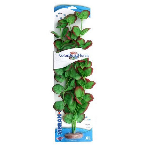 Blue Ribbon Pet Products, Colorburst Florals Apple Leaf Aquarium Plant, 1 Each / Extra Large / Red