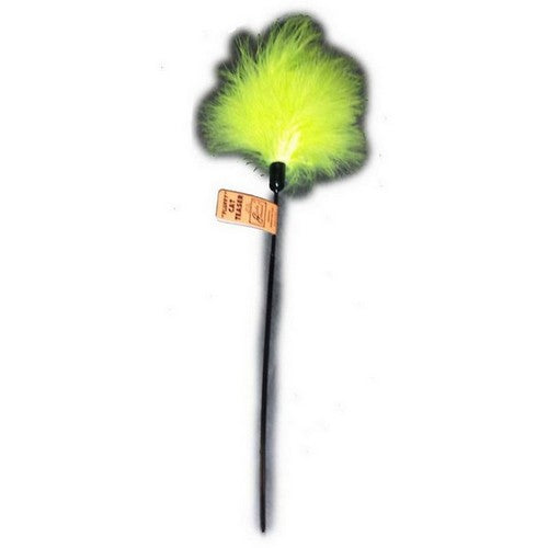Cat Claws, Cat Claws Cat Teaser Fluffy Feather Wand Cat Toy, 1 Each / 18 Inches/ Black, Green