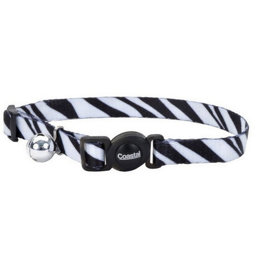 Coastal Pet, Coastal Safe Cat Adjustable Breakaway Collar, 3/8 In X 8-12 Inches / Zebra