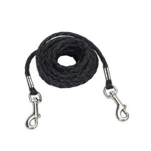Coastal Pet, Coastal Poly Petite Dog Tie Out, Black,  5/32 In X 15 Feet