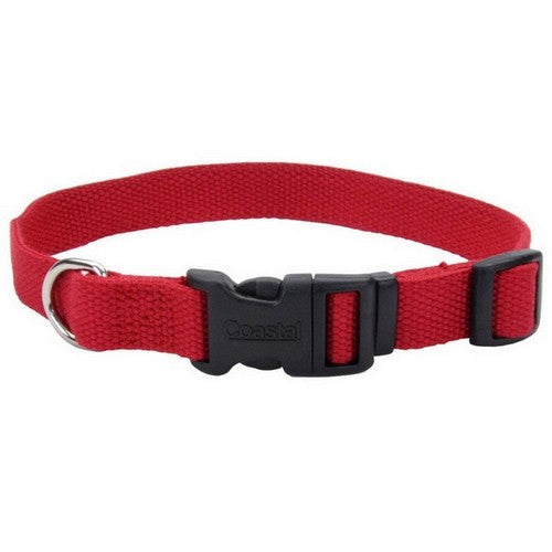 New Earth, New Earth Soy Adjustable Dog Collar, Cranberry,  5/8 In X 8-12 Inches