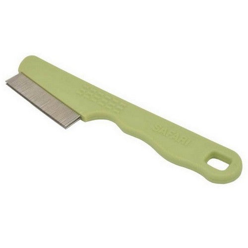 Safari Dog Double Row Flea Combs with Handle 1 Each / Green by Safari