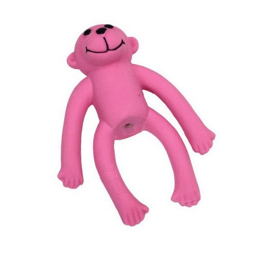 Lil Pals, Lil Pals Latex Dog Toy Monkey, Pink,  4 Inches