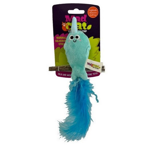 Mad Cat, Mad Cat Narwhal with Silvervine Cat Toy, 1 Each / Small