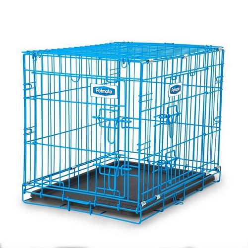 Petmate, Petmate Puppy 2-Door Training Retreat Kennel, Blue,  24 Inches