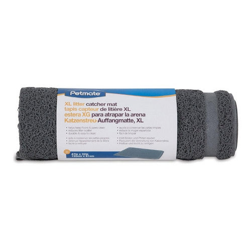Petmate, Petmate Cat Litter Catcher Mat, Gray,  ExtraLarge