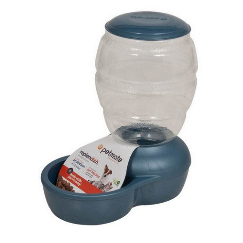 Petmate, Petmate Replendish Feeder with Microban, Pearl Peacock Blue,  1 Each / Small