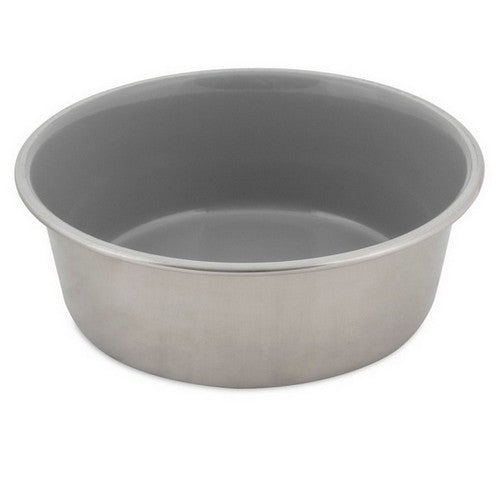 Petmate, Petmate Painted Stainless Steel Bowl, Sleet Gray,  4 Cup