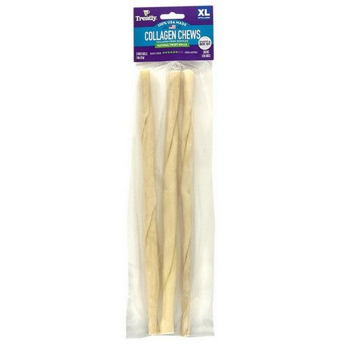 Treatly, Treatly Collagen Chew Twist Rolls Dog Treats, 1 Each / Extra Large, Natural