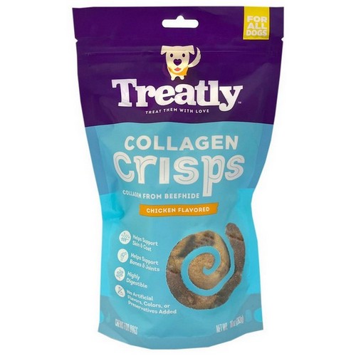 Treatly, Treatly Collagen Crisps Dog Treats, Chicken,  10 Ounces