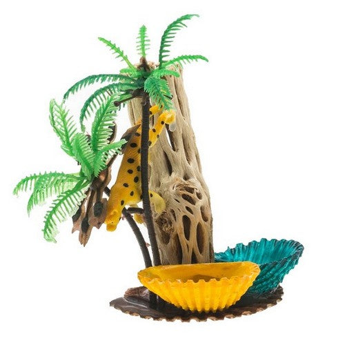 Florida Marine Research, Florida Marine Research Colored Shellfeeder Stand with Palm Tree, 1 Each / Multi-Color