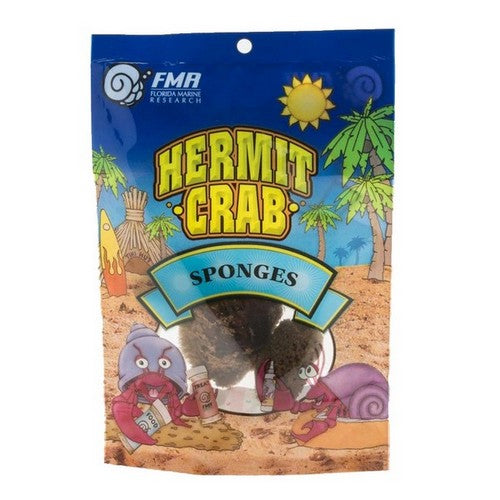 Florida Marine Research, Florida Marine Research Packaged Sponge for Hermit Crab, 1 Each / Small, Brown