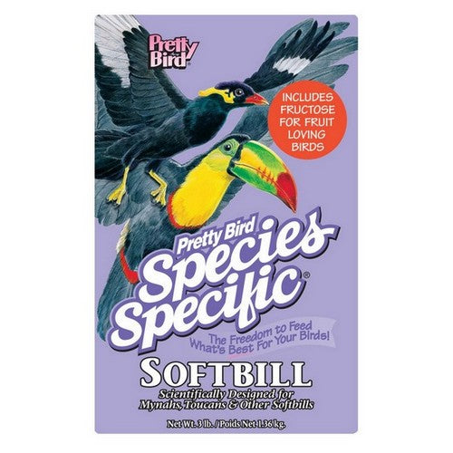 Pretty Bird International, Pretty Bird International Species Specific Softbill Pelleted Bird Food, 3 Lbs