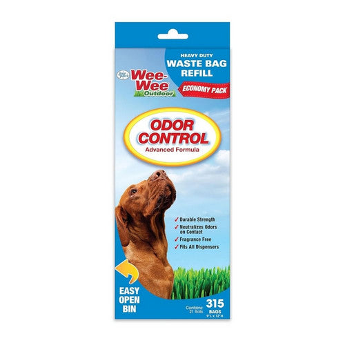 Four Paws, Four Paws Wee-Wee Outdoor Odor Control Heavy Duty Dog Waste Bags Refill Rolls, 315 Count