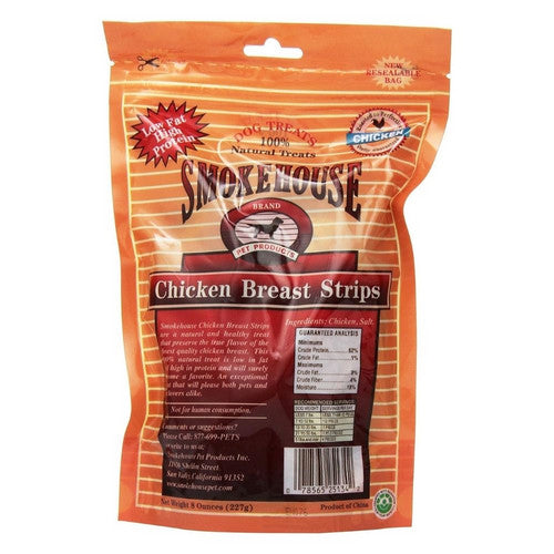 Smokehouse, Smokehouse Chicken Breast Strips Dog Treat, 8 Ounces