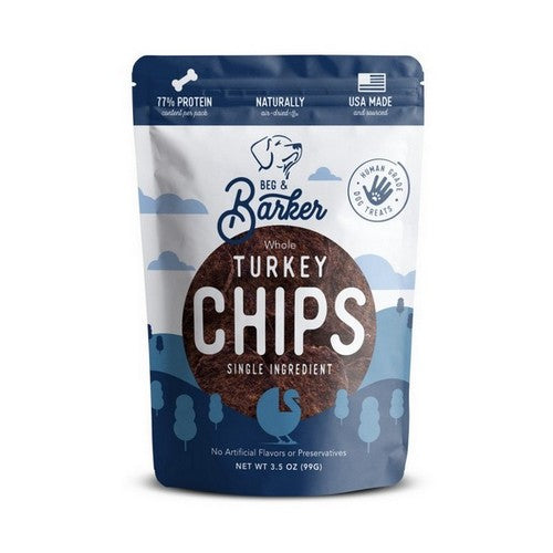 Beg & Barker Whole Turkey Chips Dog Treats 3.5 Ounces by Beg and Barker