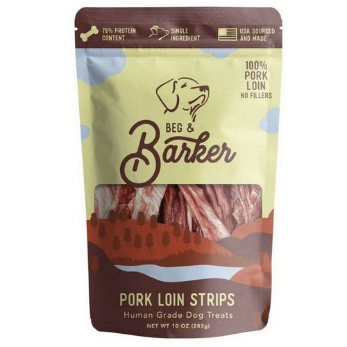 Beg & Barker Pork Loin Strip Dog Treats 10 Ounces by Beg and Barker