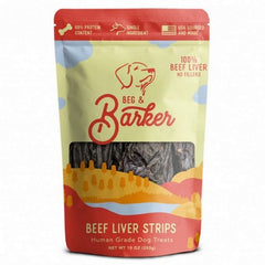 Beg & Barker Beef Liver Strip Dog Treats 10 Ounces by Beg and Barker